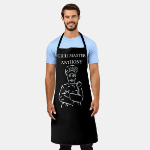 Grillmaster Schwarz-weiß Moderner Feinschmecker Ko Schürze