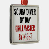 Grillmaster Scuba Diver Ornament Aus Metall (Rechts)