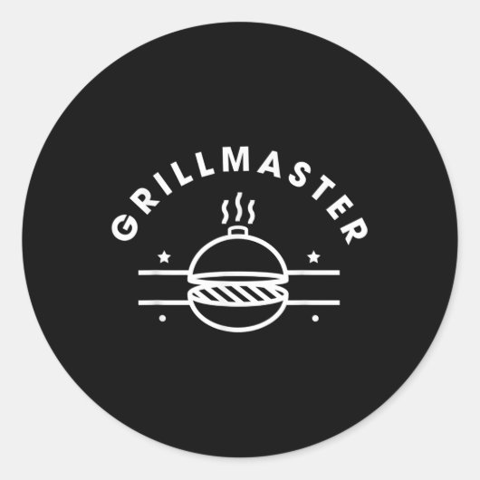 Grillmaster-Shirt - Grillen Master Runder Aufkleber (Vorderseite)