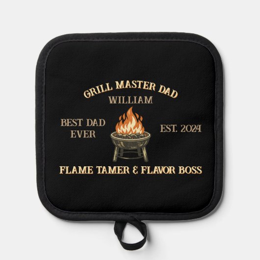 Grillmeister Bedienung Topflappen (Vorderseite)