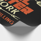 Grillmeister bei der Arbeit Grillabkühlung Funny G Geschenkpapier (Ecke)