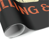 Grillmeister bei der Arbeit Grillabkühlung Funny G Geschenkpapier (Rolleneckpunkt)