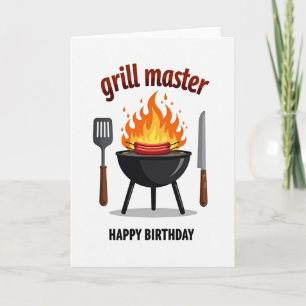 Grillmeister-Geburtstagskarte Karte