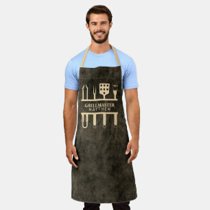 Grillmeister klassische Barbecue-Werkzeuge mit ind Schürze