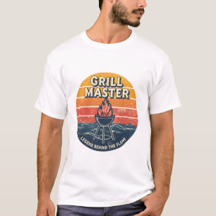 Grillmeister-Legende hinter der Flamme  Retro-Sonn T-Shirt