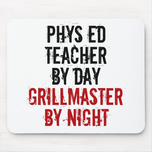 Grillmeister Lehrer für physische Bildung Mousepad (Vorne)