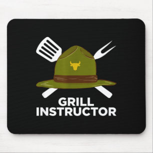 Grillmeister lustiger BBQ-Pitmasters grillender Va Mousepad