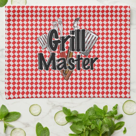 Grillmeister mit GRILLEN Tools & Picnic Table Handtuch (Gefaltet)