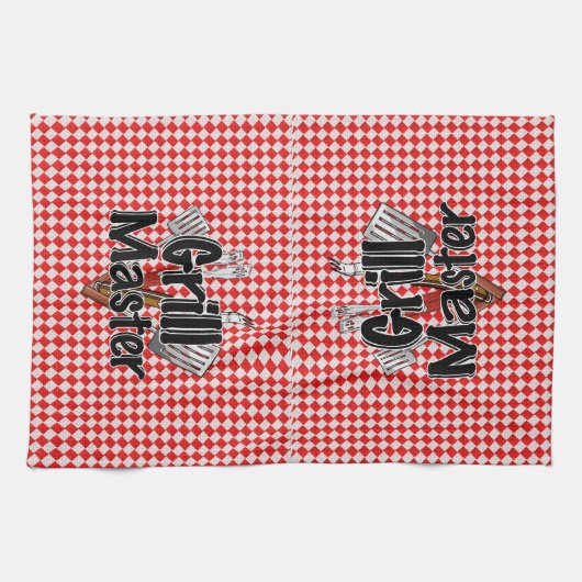 Grillmeister mit GRILLEN Tools & Picnic Table Handtuch (Horizontal)