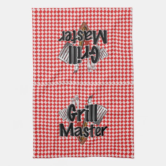 Grillmeister mit GRILLEN Tools & Picnic Table Handtuch (Vertikal)