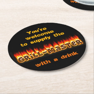 Grillmeister Runder Pappuntersetzer