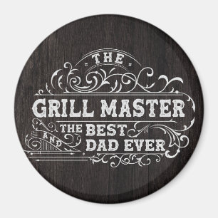 Grillmeister und bester Vater aller Zeiten Vaterta Magnet
