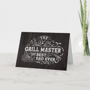 Grillmeister und bester Vater ever zum Vatertag Karte