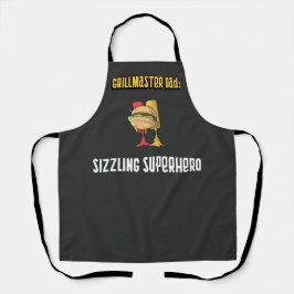 Grillmeister-Vater: Sizzling Superhero Schürze