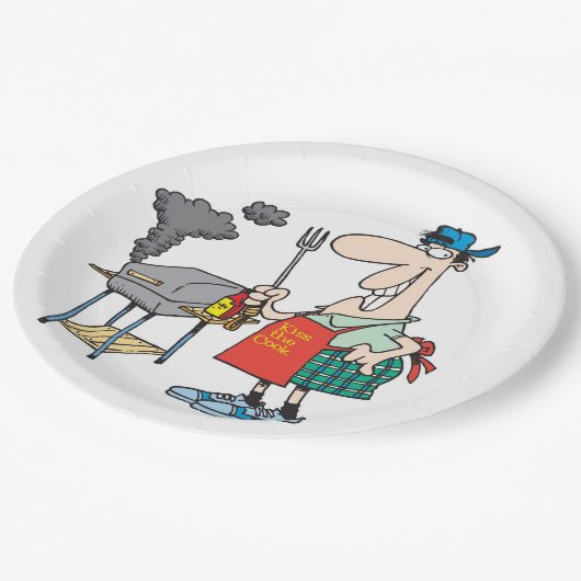 Grillpapier-Teller Pappteller (Schrägansicht)