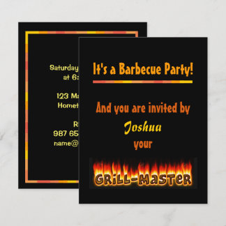 Grillparty-Einladung von Grillmaster (name) Einladung