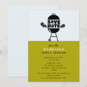 Grillparty Save the Date Einladung (Vorne/Hinten)