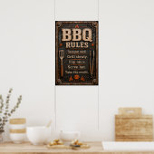Grillregeln Poster (Küche)