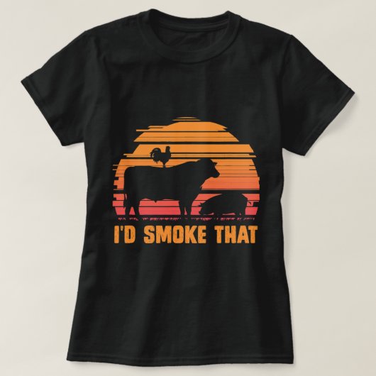 Grillrochen Koch Steak Grilling GRILLEN T-Shirt (Design vorne)