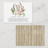 Grillrosa Blumenbücher für Babybuchanfragen Begleitkarte (Vorne/Hinten)