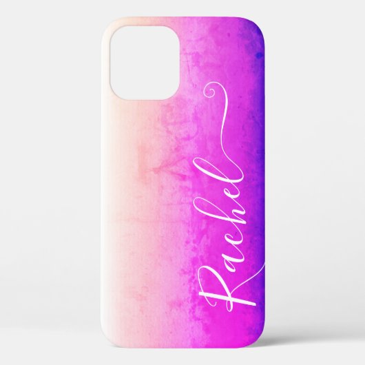 Grillrosa Lila Ombre Wasserfarben Art Individuelle Case-Mate iPhone Hülle (Rückseite)
