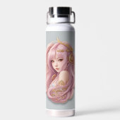 Grillrosa mit Kalkstein Trinkflasche (Rückseite)