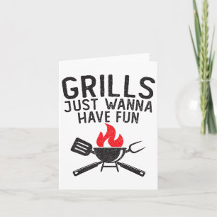 Grills nur Wanna haben Spaß lustig gestört Retro Karte
