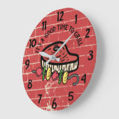 Grillsteak Kebab Kochküche Große Wanduhr (Winkel)