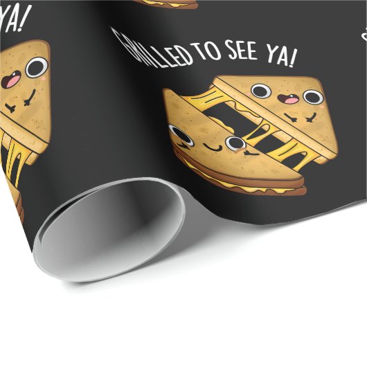 Grillt, um Ya Funny Food Puns Dark BG Geschenkpapier (Rolleneckpunkt)