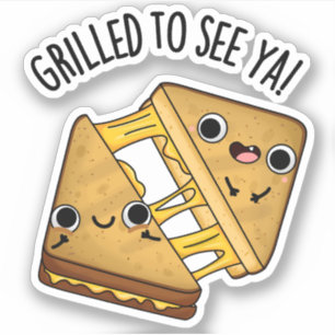 Grillt, um Ya Funny Food Puns zu sehen Aufkleber
