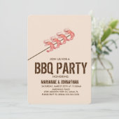 Grilltes Shrimp Skewers GRILLEN Party Einladung (Stehend Vorderseite)