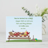 Grilltisch Einladung (Stehend Vorderseite)