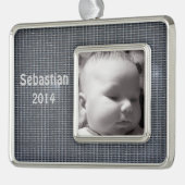 Grilltuch Rahmen-Ornament Silber (Links)