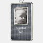 Grilltuch Rahmen-Ornament Silber (Links)