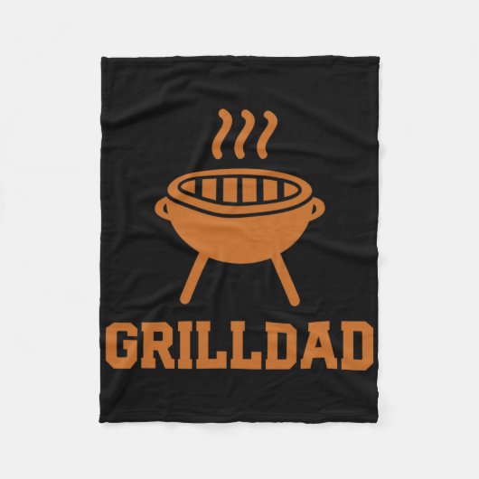 Grillvater Barbecue Grill Daddy Master Bbq Räucher Fleecedecke (Vorderseite)