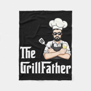 Grillvater Bbq Vatertag Barbecue Chef Lustig Fleecedecke