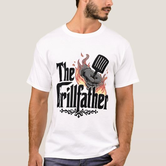 Grillvater Funny GRILLEN Grill Master Design T-Shirt (Vorderseite)