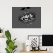 Grillz-Ästhetik, Gold Grills (Grillz) Zähnen Kunst Poster (Heimbüro)