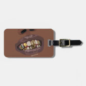 Grillz-Ästhetik, Goldgrills (Grillz) Zahnersatz Gepäckanhänger (Vorderseite horizontal)