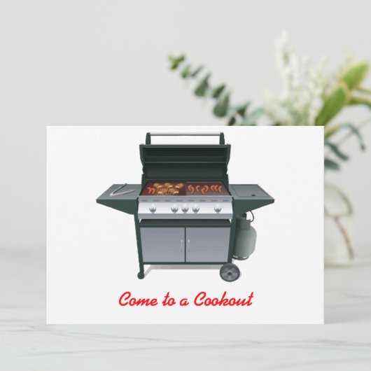 Grillzeit Einladung (Stehend Vorderseite)