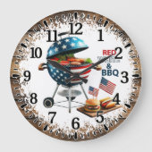 Grillzeit Große Wanduhr (Vorderseite)