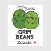 Grim Beans Funny Veggie Puns Aufkleber (Blatt)
