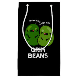 Grim Beans Funny Veggie Puns Dark BG Kleine Geschenktüte