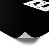 Grim Beans Funny Veggie Puns Dark BG Poster (Ecke)