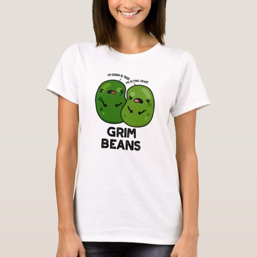 Grim Beans Lustige Gemüse-Wortspiele T-Shirt (Vorderseite)
