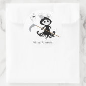 Grim Bunny Runder Aufkleber (Tasche)