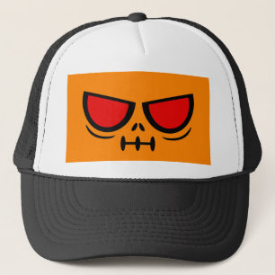 Grim Face™ Marke Orange & Black Trucker-Mütze Truckerkappe