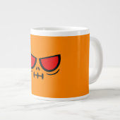 Grim Face™ Marke Orange Jumbo Tasse (Vorderseite Rechts)