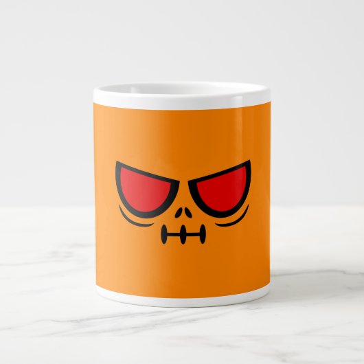 Grim Face™ Marke Orange Jumbo Tasse (Vorderseite)