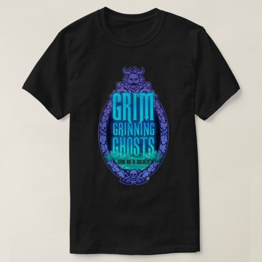 Grim Grinning Ghost Spuk sozialize T-Shirt für Män (Design vorne)